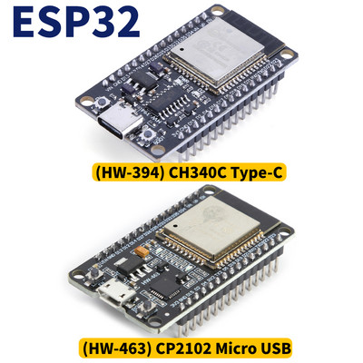 ESP32 WROOM-32 plėtros plokštė WiFi+Bluetooth belaidis modulis dviejų branduolių CP2102/CH340C 2,4GHz RF ESP32, skirtas išmaniesiems namams
