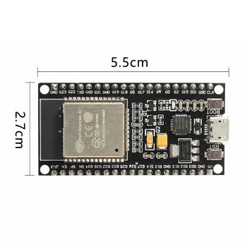 ESP32 ESP-32 Development Board Безжичен WiFi Bluetooth-съвместим модул 2.4GHz RF за Arduino Dual Core CP2102 Филтърен модул