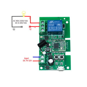 7-32v ZigBee Relay Module Remote Control Switch Light Vioce Alexa Google Smart Home Hub Gateway Bridge