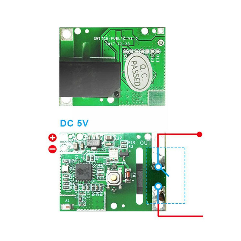 Relé modul RE5V1C kapcsoló Wifi Smart Switch 5V DC Inching/Selflock APP/Voice/LAN módok Vezeték nélküli működő kapcsolók vezérlése N7N8
