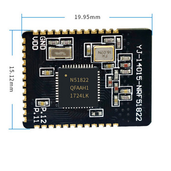 NRF51822 Core51822 BLE 4.0 Bluetooth 2.4G ασύρματη μονάδα κεραίας για Διασύνδεση ULP SPI I2C UART για σειρά NRF24L