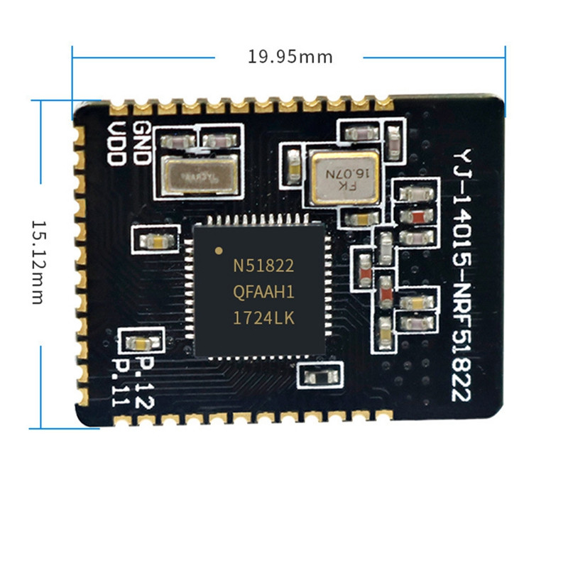 NRF51822 Core51822 BLE 4.0 Bluetooth 2.4G bezvadu moduļa antenas plate ULP SPI I2C UART interfeisam NRF24L sērijai