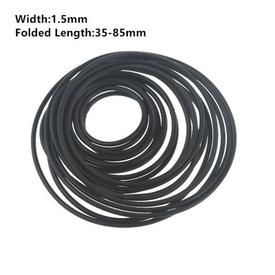 20 tk universaalne segakassettlindi masinarihm, tavaline ruudukujuline kummirihm salvestitele Walkman CD DVD-draiv 1,2/1,5/2 mm