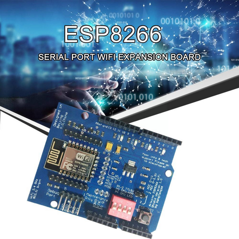 Placă de expansiune WiFi serial ESP8266 Shiled ESP-12E R3 Placă de dezvoltare extensie Gpio F6I3