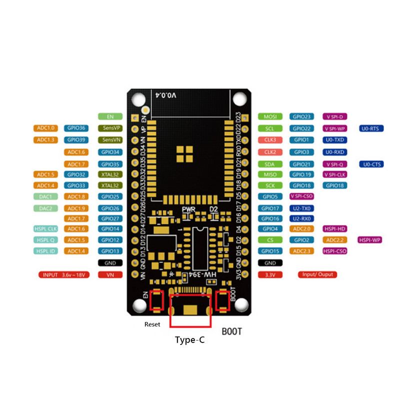 ESP-32S ESP-WROOM-32 ESP-32 Razvojna ploča WiFi+Bluetooth-kompatibilan modul razvojne ploče Ultra-niska potrošnja energije