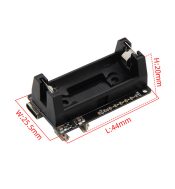 LILYGO® TTGO T-OI PLUS RISC-V ESP32-C3 Επαναφορτιζόμενη μονάδα τσιπ 16340 Υποστήριξη βάσης μπαταρίας Wi-Fi BLE Development Board