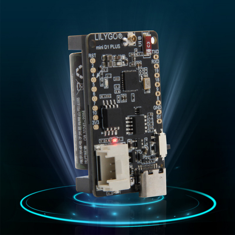 LILYGO® TTGO T-OI PLUS RISC-V ESP32-C3 Modul cip Reîncărcabil 16340 Suport baterie Suport Placă de dezvoltare Wi-Fi BLE