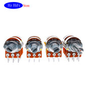 1PCS Υψηλής ποιότητας B50K B100K 50K 100K Stereo Volume Potencimeter Audio 4 Channels Volume Potenciometer 50KBX4 100KBX4 RK163