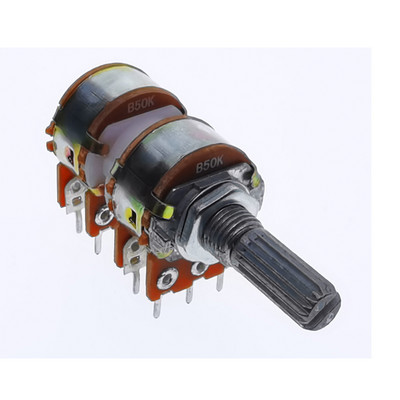 1PCS Υψηλής ποιότητας B50K B100K 50K 100K Stereo Volume Potencimeter Audio 4 Channels Volume Potenciometer 50KBX4 100KBX4 RK163