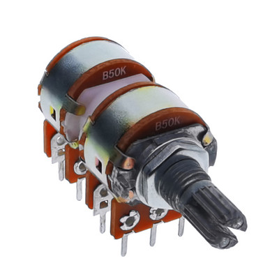 1PCS Υψηλής ποιότητας B50K B100K 50K 100K Stereo Volume Potencimeter Audio 4 Channels Volume Potenciometer 50KBX4 100KBX4 RK163