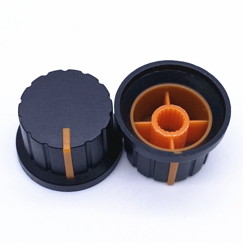 5 vnt 24 * 15 mm plastikinis potenciometro rankenėlė 6 mm gėlių ašies garsumo reguliavimo rankenėlės kodavimo rankenėlė