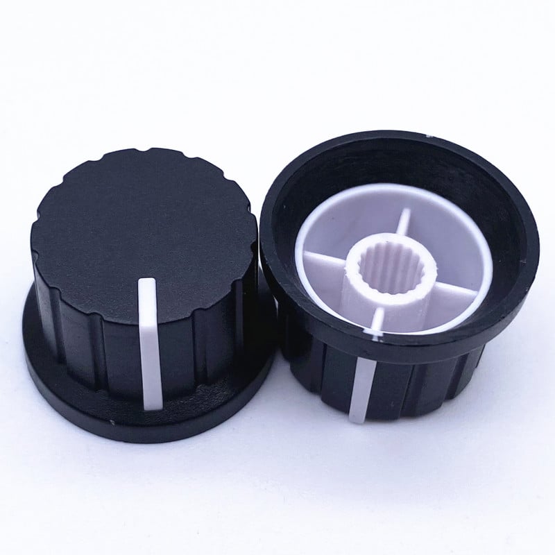 5 vnt 24 * 15 mm plastikinis potenciometro rankenėlė 6 mm gėlių ašies garsumo reguliavimo rankenėlės kodavimo rankenėlė