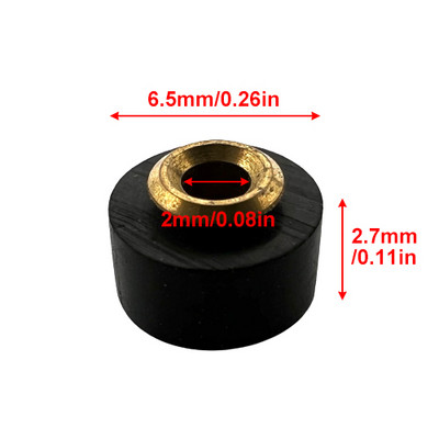 6.5x2.7x2mm arbore de cupru rolă de cauciuc ciupire casetă curea scripete pentru Sony Audio Recorder Unități de bandă Deck Walkman Player Stereo