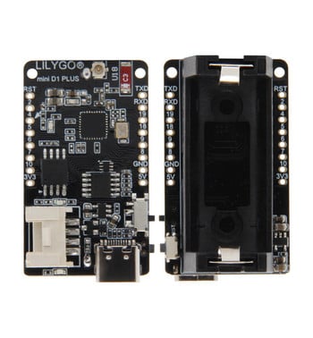 TTGO T-OI Plus ESP32-C3 RISC-V MCU Wireless Module Development Circuits Board Wi-Fi Bluetooth with 16340 Battery Holder