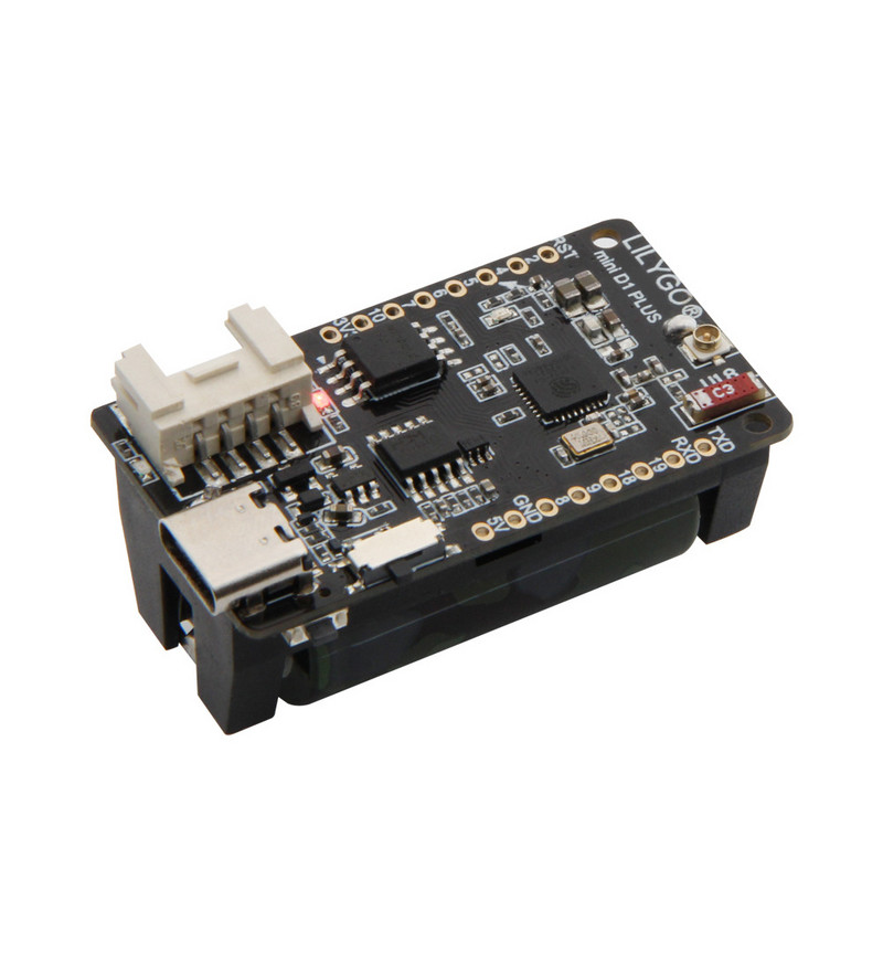 TTGO T-OI Plus ESP32-C3 RISC-V MCU vezeték nélküli modulfejlesztő áramköri kártya Wi-Fi Bluetooth 16340 elemtartóval