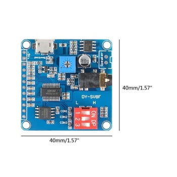 Платка за модул за възпроизвеждане на глас MP3 музикален плейър 5W Сериен контрол на възпроизвеждането на MP3 за arduino Аксесоари DY-SV8F Dropship