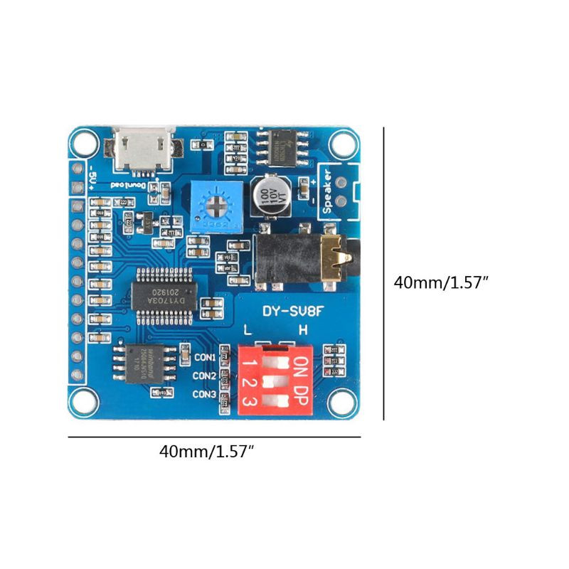 Hanglejátszó modul tábla MP3 zenelejátszó 5 W MP3 lejátszás soros vezérlés arduino tartozékokhoz DY-SV8F Dropship