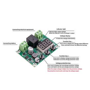 6V-80V Защита на батерията Модул за защита от постоянно напрежение Високо напрежение Под напрежение Изключете батерията Защитна платка на изхода