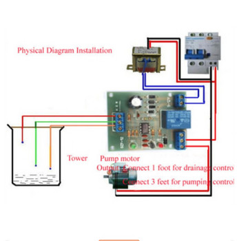 2Pcs 9V-12V Сензор за контрол на нивото на течната вода Автоматично изпомпване Дренаж Откриване на нивото на водата Защита от късо съединение