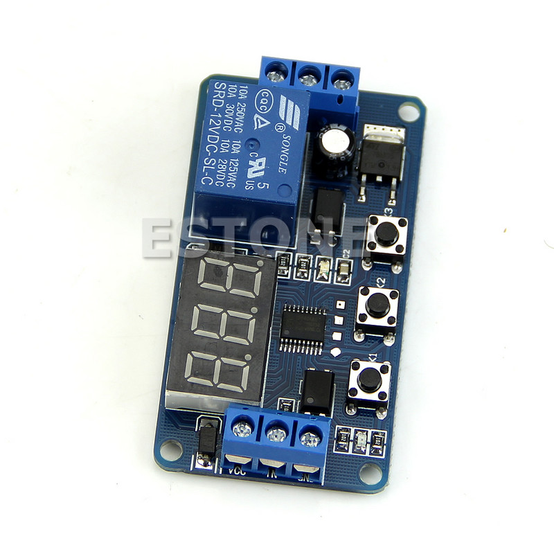 2022 Noul LED Home Automation Delay Timer Control Switch Rele Module Display digital 12V