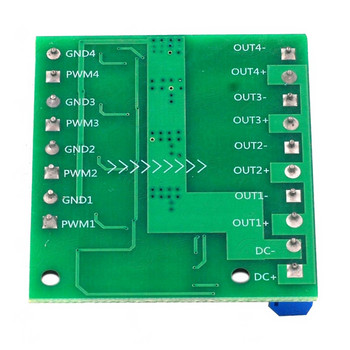 4-канална MOS PLC усилвателна платка PWM 3-20V до 3.7-27V DC 10A платка Висококачествен драйверен модул