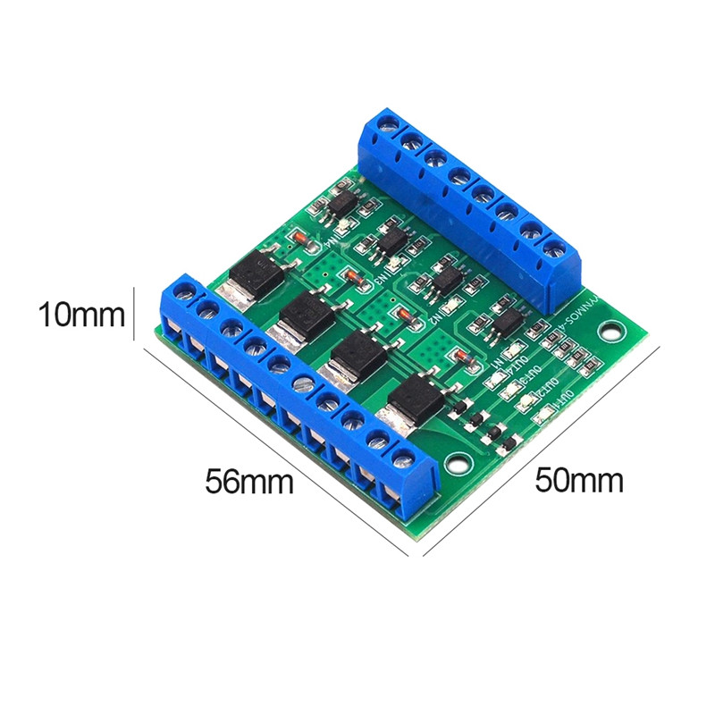 4-kanalna MOS cijev PLC pojačala Pogonski modul Pogonski modul optokaplera Izolacija DC 3-20V Pogonski modul