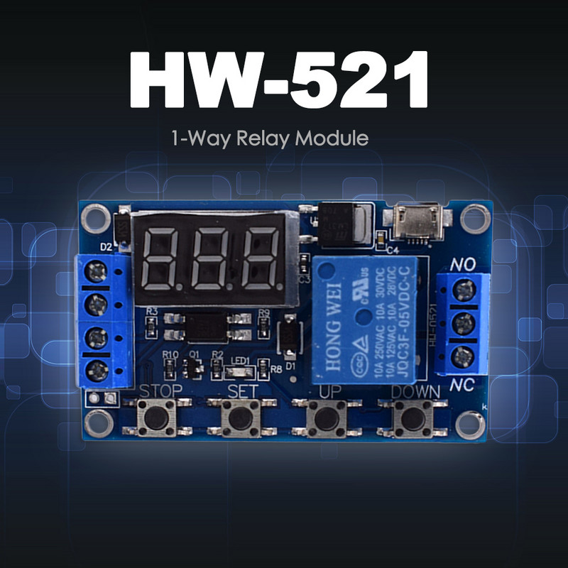 DC 6~36V Dvigubas MOS LED skaitmeninis laiko delsos relės paleidiklis ciklo laikmačio delsos jungiklis grandinės plokštės laiko valdymo modulis „pasidaryk pats“