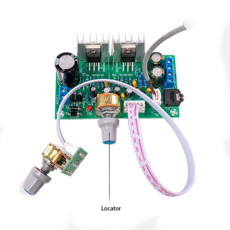 TDA2030 galios stiprintuvo plokštė 2.0 dviejų kanalų vieno maitinimo AC ir DC 12V gryno galinio garso galios stiprintuvo plokštė