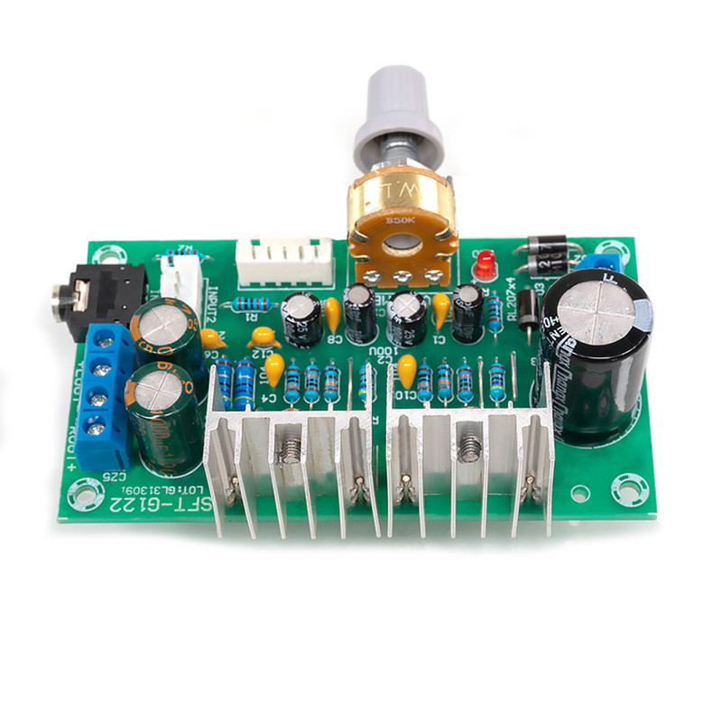TDA2030 galios stiprintuvo plokštė 2.0 dviejų kanalų vieno maitinimo AC ir DC 12V gryno galinio garso galios stiprintuvo plokštė