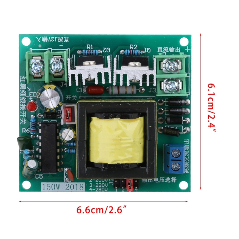 DC-AC konverter 12V kuni 110V 200V 220V 280V 150W Inverter Boost Board Dropship