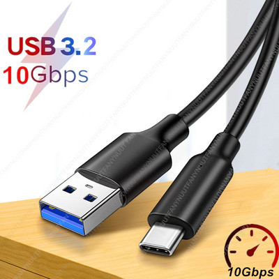 USB3.2 Gen2 10Gbps USB A į USB C kabelis Duomenų perdavimas Trumpas USB C SSD kabelis QC 3.0 greito įkrovimo atsarginė dalis, skirta OculusQuest2 VR kabeliui
