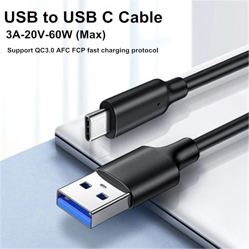 USB3.2 Gen2 10Gbps USB A į USB C kabelis Duomenų perdavimas Trumpas USB C SSD kabelis QC 3.0 greito įkrovimo atsarginė dalis, skirta OculusQuest2 VR kabeliui