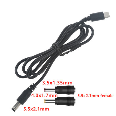 36 W USB C tipo C PD iki 12 V 2,5 / 3,5 / 4,0 / 5,5 mm konverterio adapterio kabelio laidas, skirtas Wi-Fi maršrutizatoriui nešiojamam kompiuteriui LED šviesos CCTV kamera