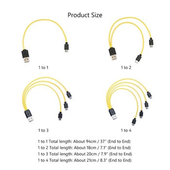 Καλώδιο διαχωριστή 5V/2A USB 2.0 σε Micro USB 1/2/3/4 Καλώδιο Micro Usb Καλώδιο γρήγορης φόρτισης για τηλέφωνο Android Power Bank Μπαταρία AA AAA