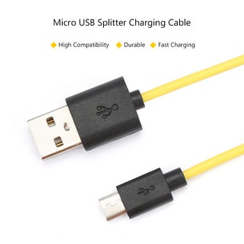 5V/2A USB 2.0 към Micro USB сплитер кабел 1/2/3/4 Micro Usb кабел Кабел за бързо зареждане за Android телефон Power Bank AA AAA батерия