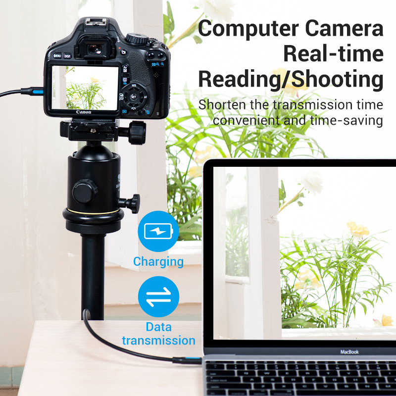 Vention USB C į Mini USB laido C tipo adapteris, skirtas skaitmeninei kamerai MacBook proMP3 grotuvas HDD Type-C į Mini USB kabelis