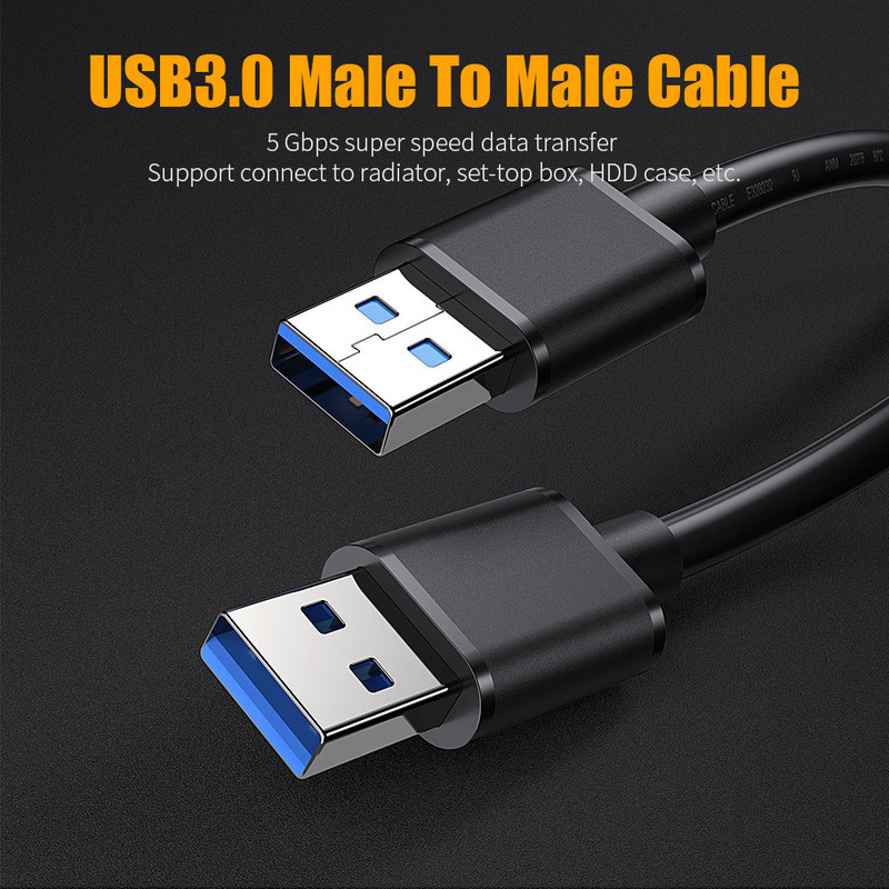 Essager USB-USB hosszabbítókábel A típusú dugaszoló USB 3.0 hosszabbító a radiátor merevlemezéhez Webcom USB3.0 hosszabbító kábel
