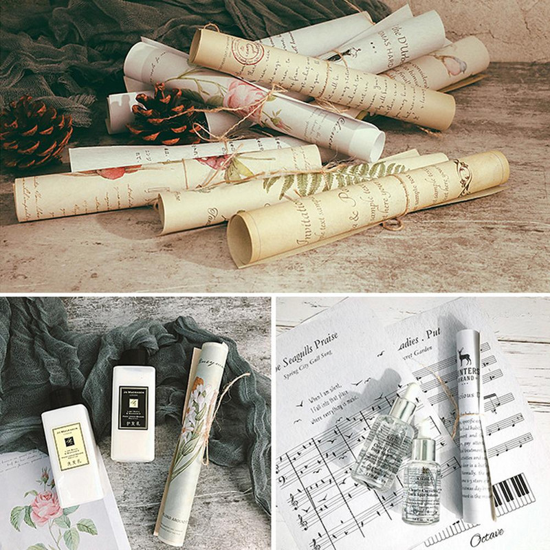 Retro stila nošu papīrs INS fotogrāfija Fona dekorēšana Fotoattēlu uzņemšana Fons DIY Rotas aksesuāri rotaslietām