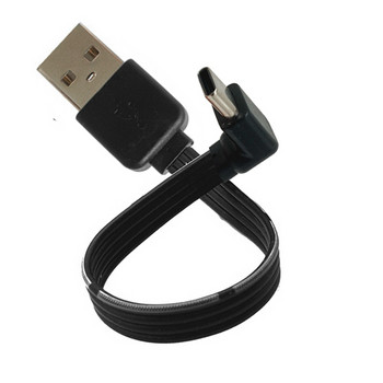 USB-C тип C мъжки наляво надясно НАГОРЕ Надолу под ъгъл 90 градуса към USB 2.0 мъжки кабел за данни USB тип-c плосък кабел 0,1 м/0,2 м/0,5 м/1 м