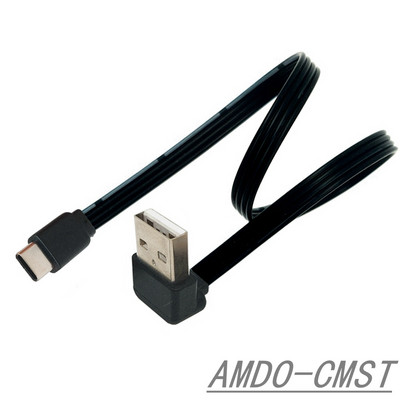 USB-C tip C muški lijevo desno GORE Dolje pod kutom od 90 stupnjeva na USB 2.0 muški podatkovni kabel USB tip-c ravni kabel 0,1 m/0,2 m/0,5 m/1 m