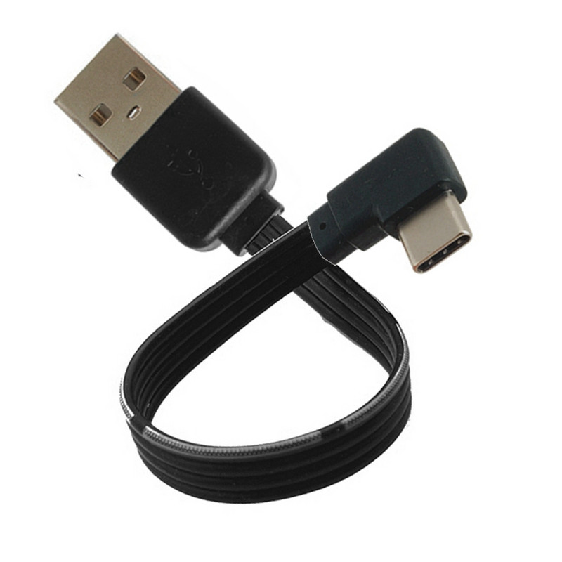 USB-C tip C muški lijevo desno GORE Dolje pod kutom od 90 stupnjeva na USB 2.0 muški podatkovni kabel USB tip-c ravni kabel 0,1 m/0,2 m/0,5 m/1 m