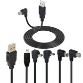 USB 2.0 tată la mini USB sus în jos Stânga drept unghi 90 de grade cablu 0,25 m 0,5 m 1,5 m 3 m pentru cameră MP4 tabletă