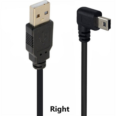 USB 2.0 tată la mini USB sus în jos Stânga drept unghi 90 de grade cablu 0,25 m 0,5 m 1,5 m 3 m pentru cameră MP4 tabletă