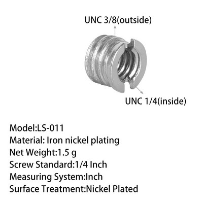 Kaamera tarvikute kruvi kiirvabastuskruvi 1/4 3/8 teisenduskruvi statiivi kinnitusadapteri kaamerakruvi dslr-kaamera monopoodi jaoks