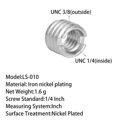 Kaamera tarvikute kruvi kiirvabastuskruvi 1/4 3/8 teisenduskruvi statiivi kinnitusadapteri kaamerakruvi dslr-kaamera monopoodi jaoks
