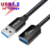 USB hosszabbító kábel 10 Gbps hosszabbító kábel USB3.2 USB3.0 flash meghajtó kábel PC billentyűzethez Webkamera GamePad adat USB OTG HUB kábel