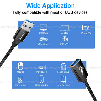 USB удължителен кабел 10Gbps удължителен кабел USB3.2 USB3.0 кабел за флаш устройство за PC клавиатура уеб камера геймпад данни USB OTG HUB кабел