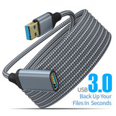 Cablu USB 3.0 impletit din nailon Cablu prelungitor USB barbat la femela Cablu de date Cablu prelungitor USB3.0 pentru PC TV Cablu prelungitor USB