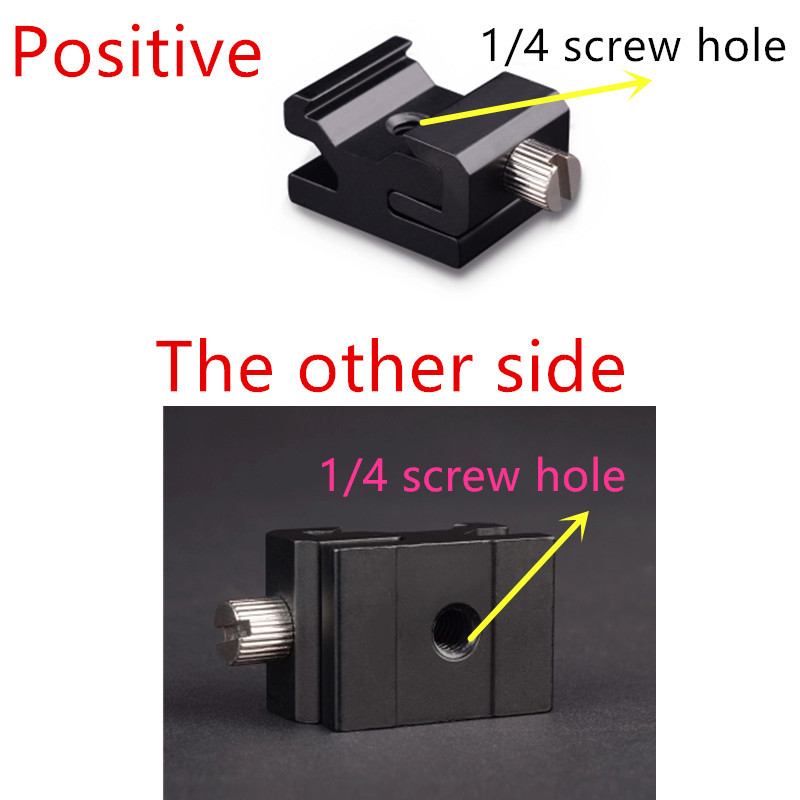 Universal διπλό άκρο ελαφρύ στήριγμα βάσης στήριξης φλας Τρίποδο με 2 βίδες προσαρμογέα Hot Shoe για ψηφιακή φωτογραφική μηχανή SLR ΝΕΟ