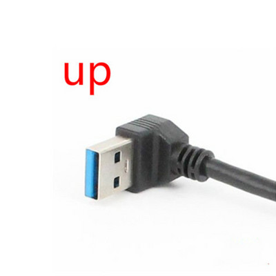 USB 3.0 hosszabbítókábel felfelé lefelé bal jobb szögben 90 fokos apa-nő szupersebességű 5 Gbps USB adatszinkronizáló töltőkábelek